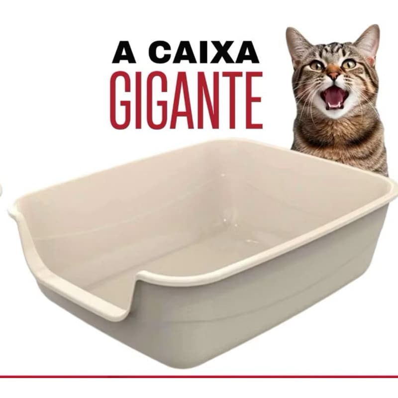 CAIXA DE AREIA PET INJET– A MAIOR Bandeja Sanitária para Gatos