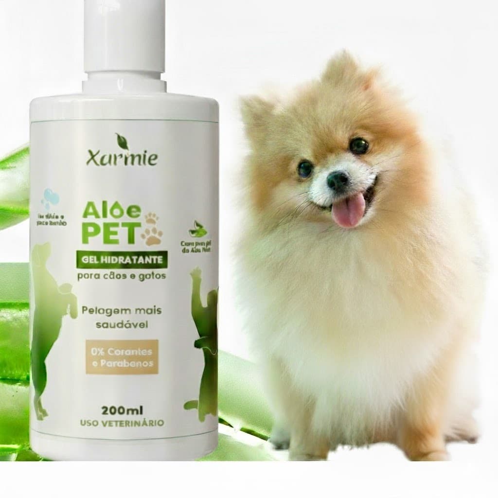 Melhor gel  anti Coceira e Dermatite Para Cachorro Aloe Pet 200g Xarmie