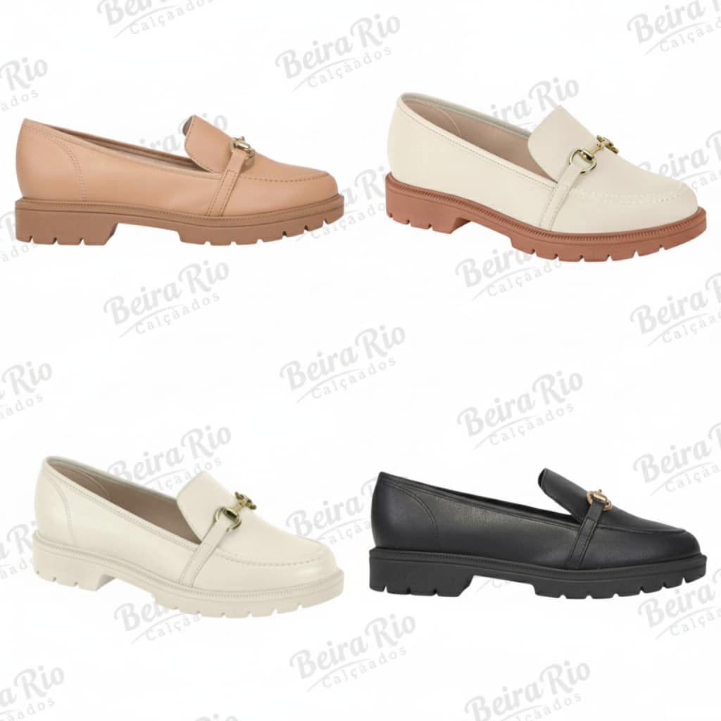 Mocassim Feminino Beira Rio Loafer Tratorado
