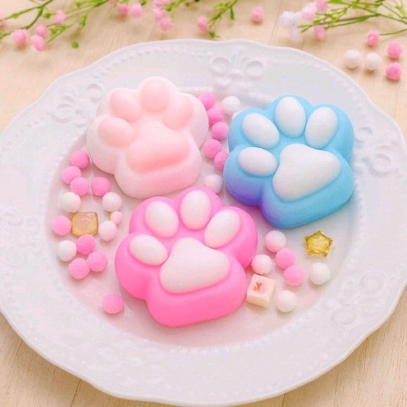 Brinquedo Squishy Taba Sensorial Antiestresse Patinha Super Macio Fofo Kawaii Cores Sortidas - Crianças Adultos