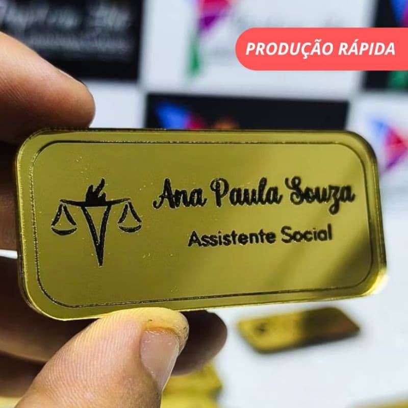 Broche Boton Magnético  Acrílico espelhado ou Escovado Personalizado