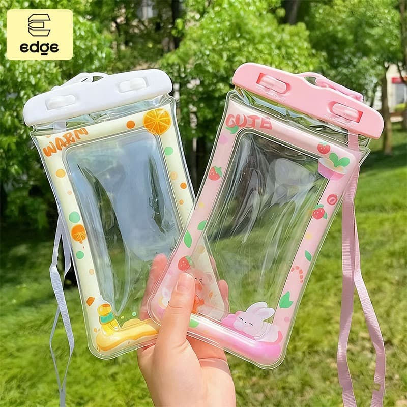 Capa Transparente Universal Impermeável para Celular, Bolsa de Mergulho para Celular com Design Fofo e Cartoon