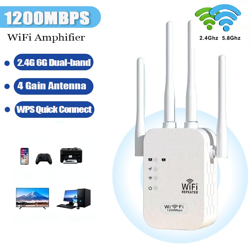 Repetidor Amplificador 110/220v De Sinal Wifi 1200mbps Ultra Rápido sinal forte -G8