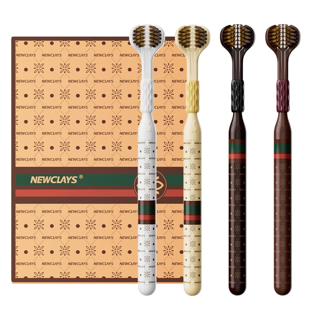 OralGos Escova de Dente 3 Lados,Cuidado Por Zonas p/ Dentes e Gengivas,Embalagem Presente