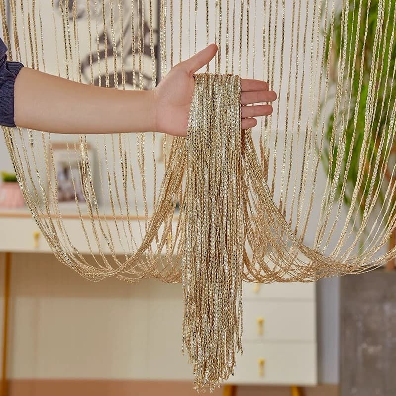 Cortina Brilhante Para Decorção 1M x 2M para Decoração de Casa, Porta, Sala de Estar 8364