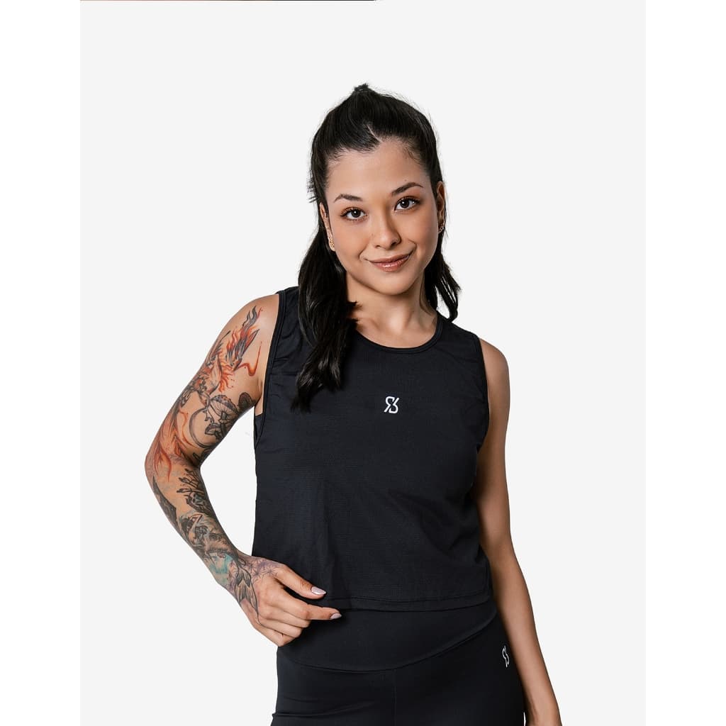 Regata Academia Fitness de Poliamida DryFit Proteção Uv Blusinha De Academia Confortável