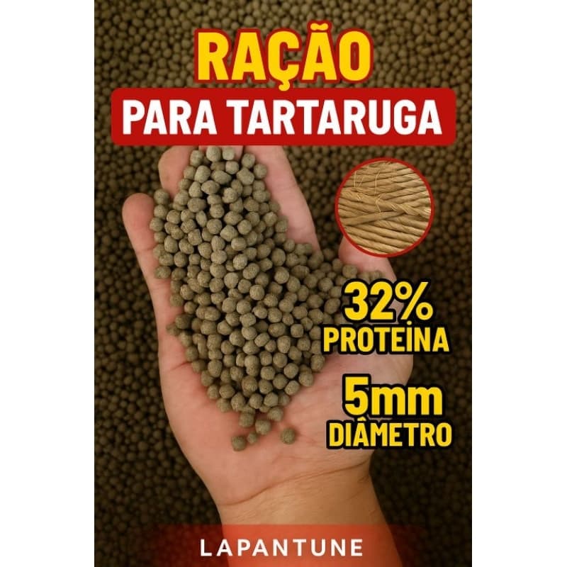 Ração Nutritiva Premium para Tartaruga Aquática e Terrestre Jabuti e Répteis