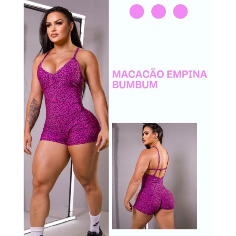 macacão empina bumbum com busto forrado! alça fina/ academia