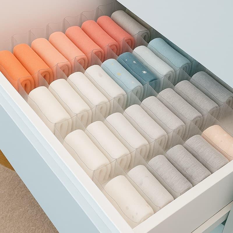 Colmeia Organizadora de Gaveta Clean PP, P, M, G, GG p/  Closet Comôda Guarda Roupa Organização Casa