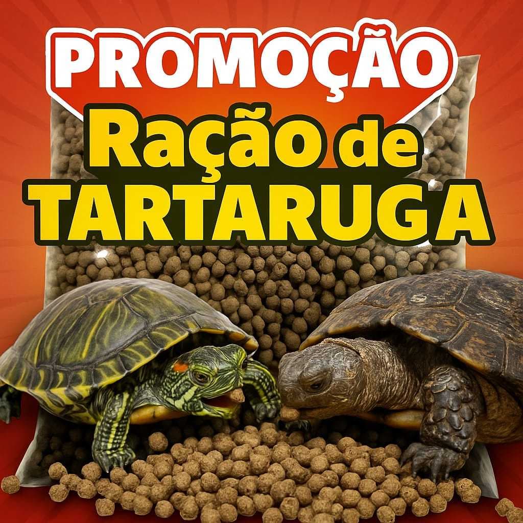 Ração Nutritiva para Tartarugas, Jabutis, Peixes e Répteis – Alimentação Completa e Saudável