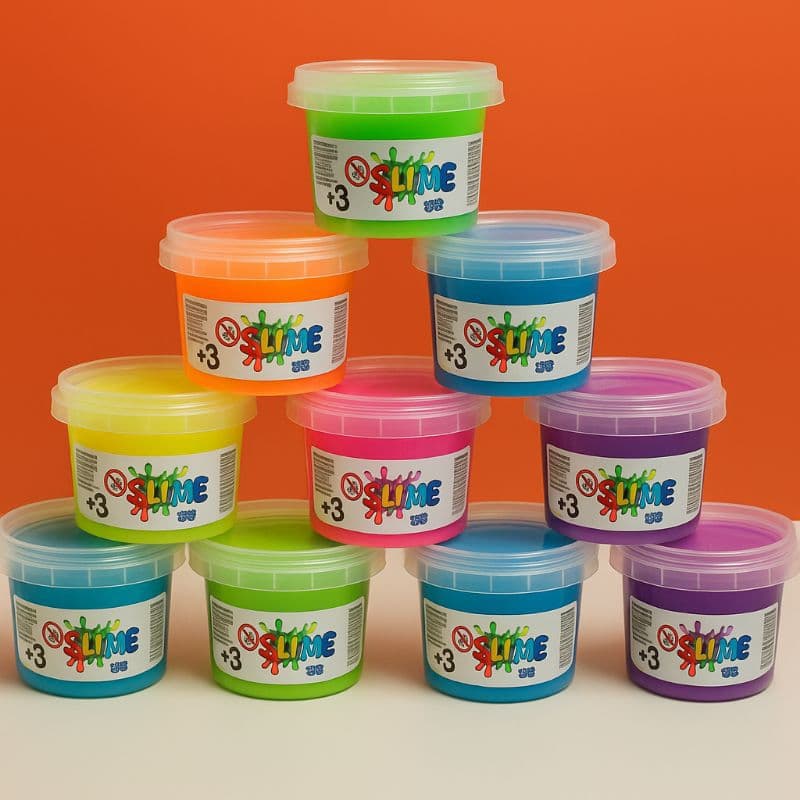 Slime Infantil - Puxa Puxa Caixa c/24 Potes - Lembrancinha - Prenda - PREÇO REVENDA - ATACADO