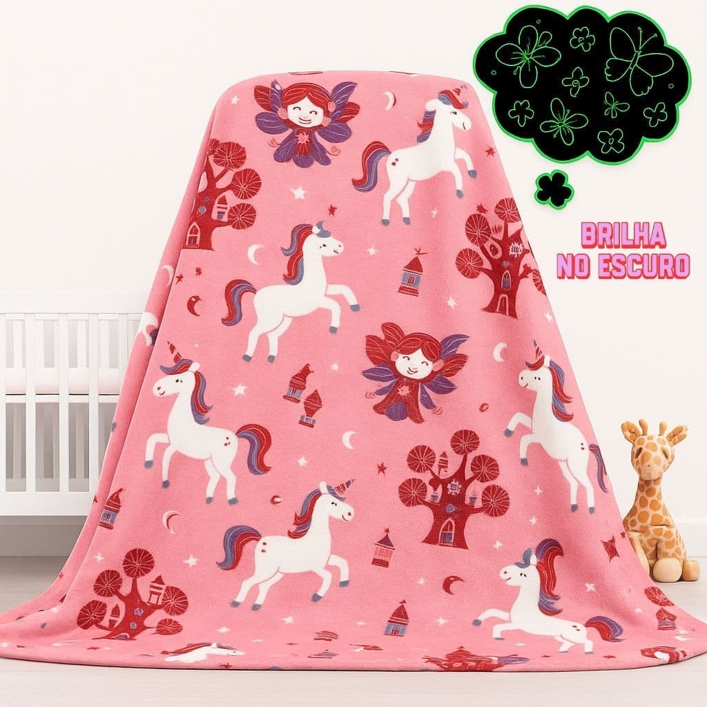 Manta Mágica Brilha No Escuro 1,80x2,00 Mt