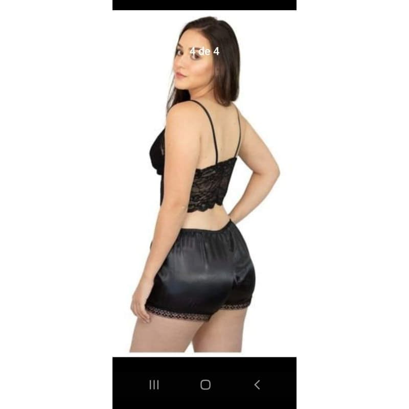 Baby Doll cetim ,com croopt de renda bicolor ,fique linda para seu amor.