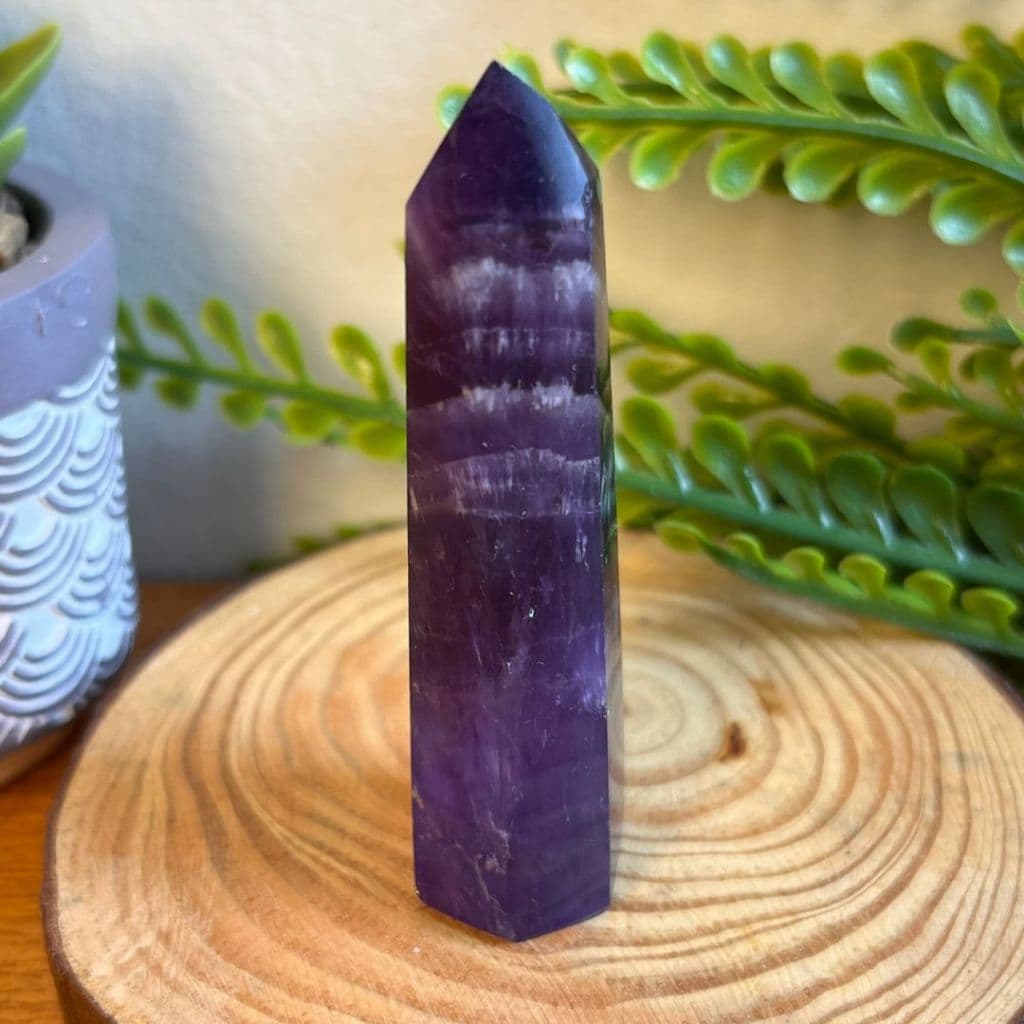 Ponta Geradora de Ametista - Pedra Natural - 6,0 cm