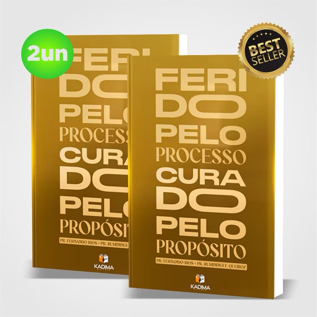 Kit 2 Livros Ferido pelo Processo Curado Pelo Propósito /Leve 2 e Pague Menos - BestSeller