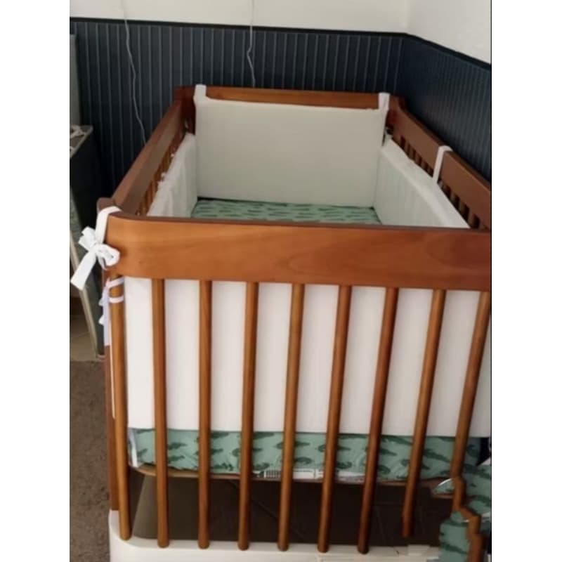 kit 4 peças Protetor de grade ,para berço padrão americano,kit berço, maternidade, menina, menina, antissufocante