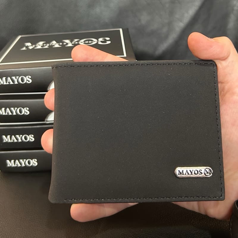 Carteira Masculina Couro P.U MAYOS - (COM CAIXA).