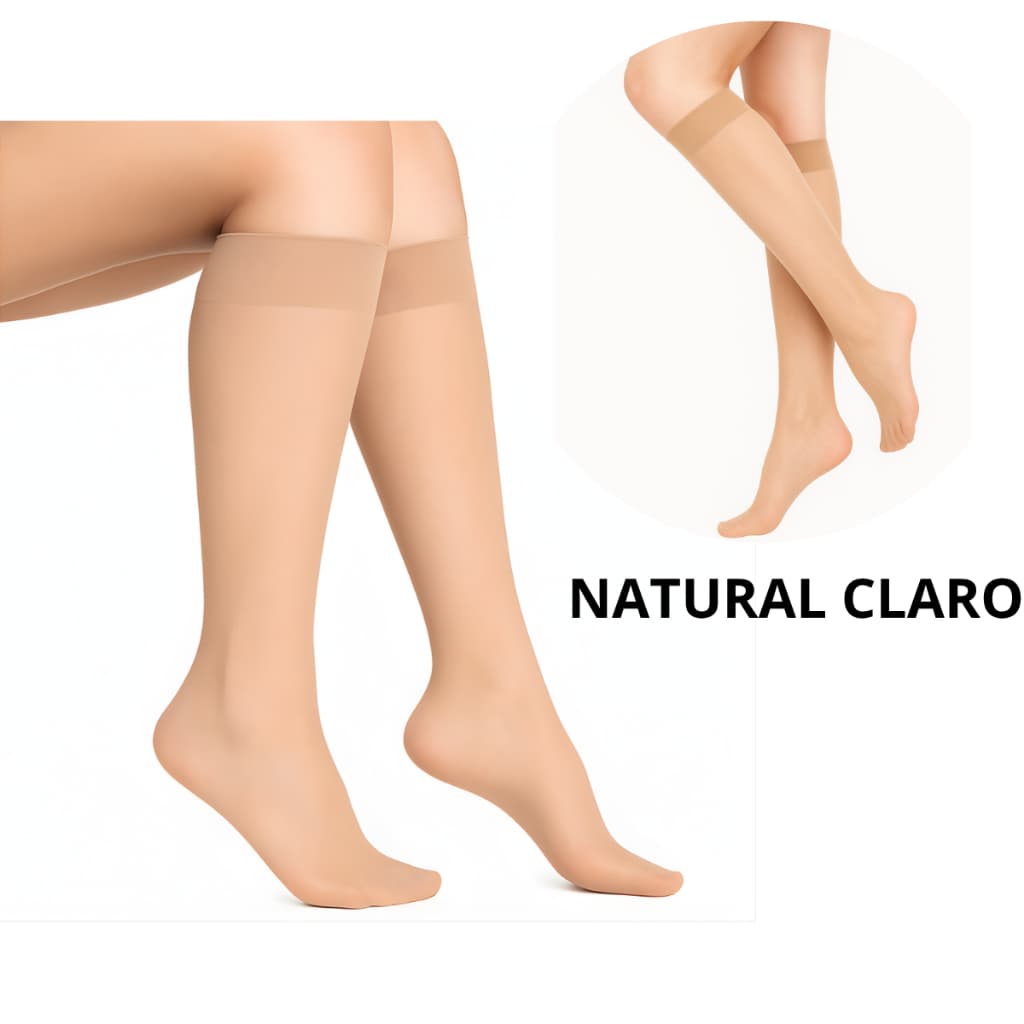 3 Pares Meia Fina 3 4 Trifil Cor da pele Fio 20 Feminina Adulto