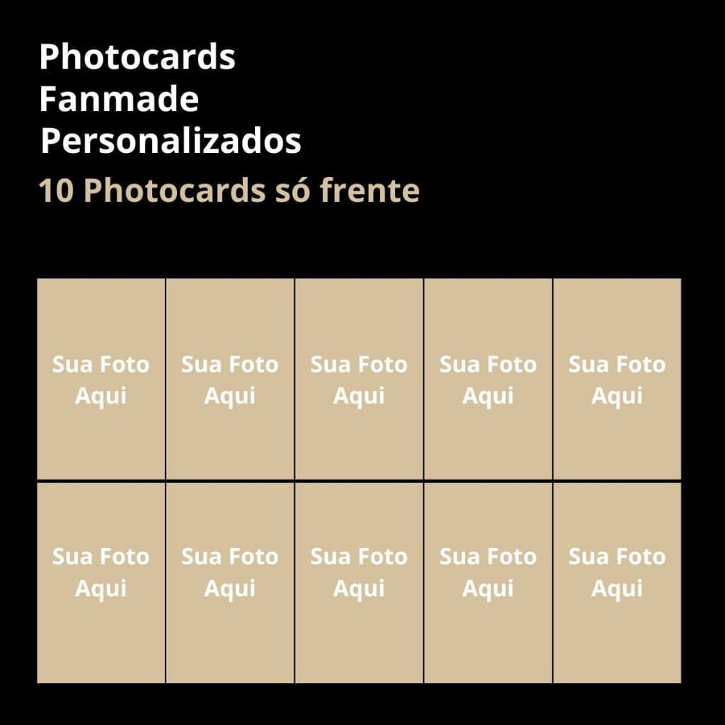 10 Photocards Personalizados impressão somente Frente