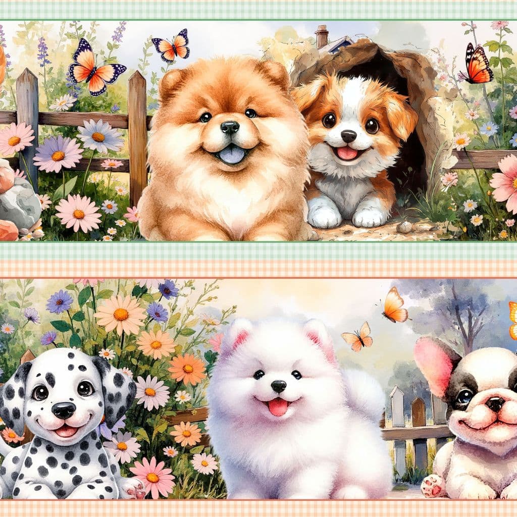 TRICOLINE DIGITAL ALGODÃO 100% BARRADO CACHORRINHOS