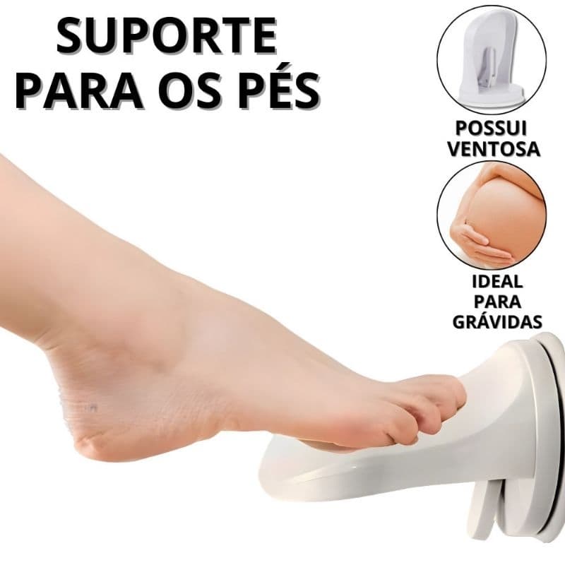 SUPORTE COM VENTOSA DE BANHEIRO PARA APOIO DOS PÉS