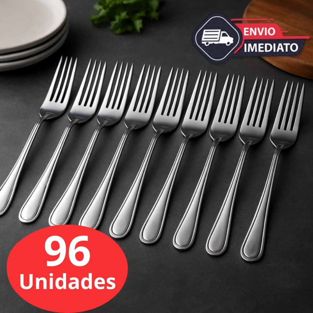 Kit Garfos de refeição em Aço Inox reforçados para Restaurante Cozinhas Bares eventos