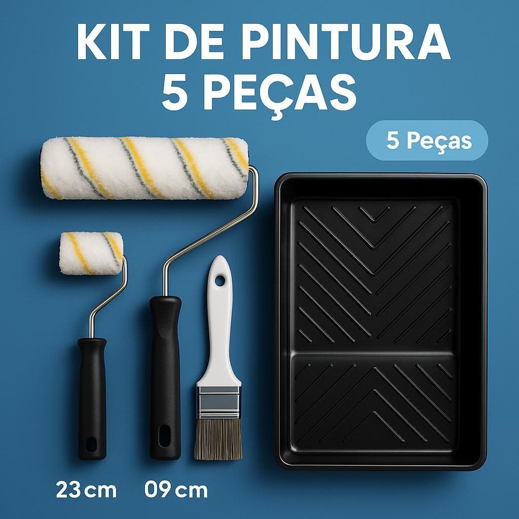 Kit de Pintura para Parede e Casa – 2 a 7 Peças | Bandeja, Rolo, Refis e Pincel – Reformas e Retoques