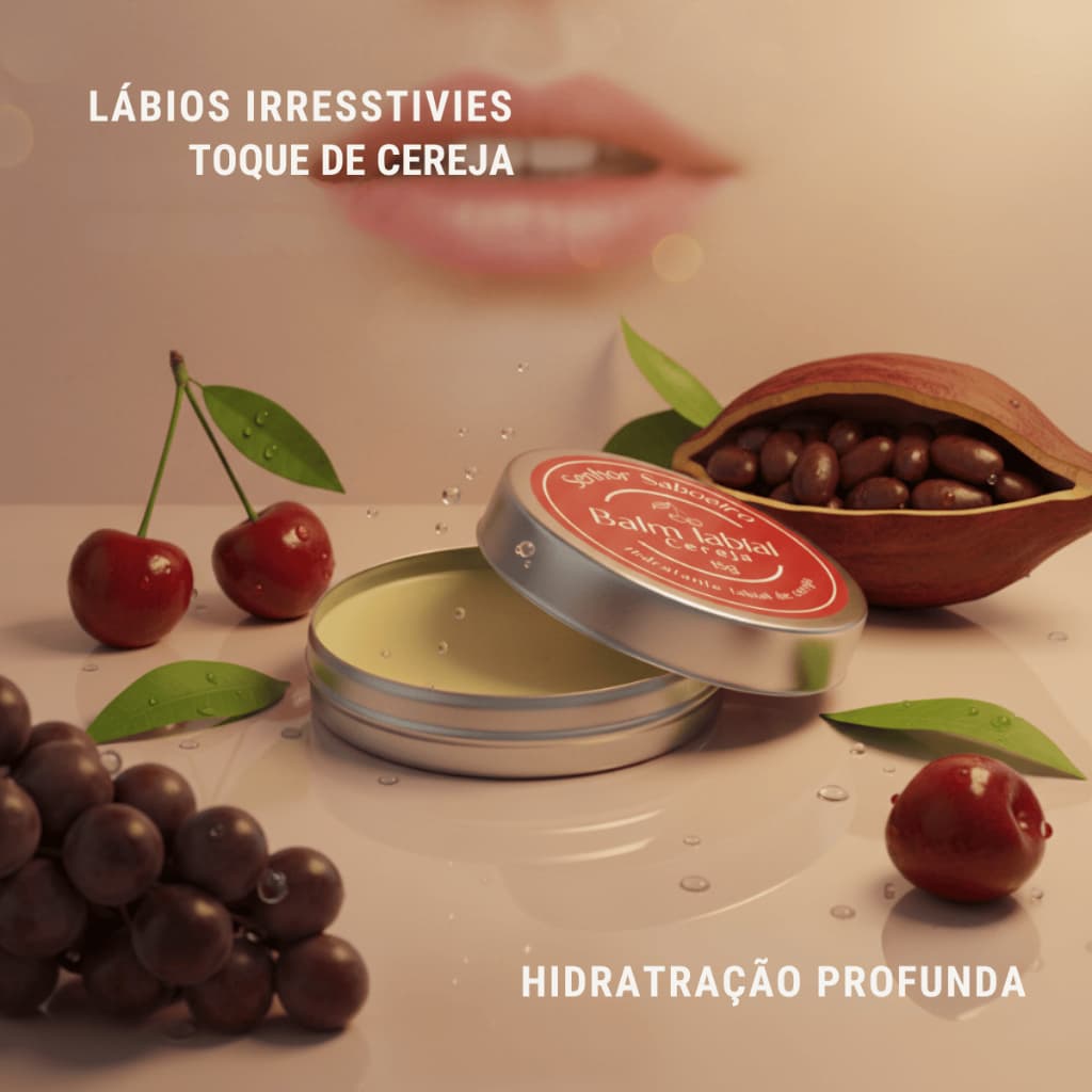 Balm Labial Hidratante Senhor Saboeiro com Manteigas e Óleo Essencial 15g