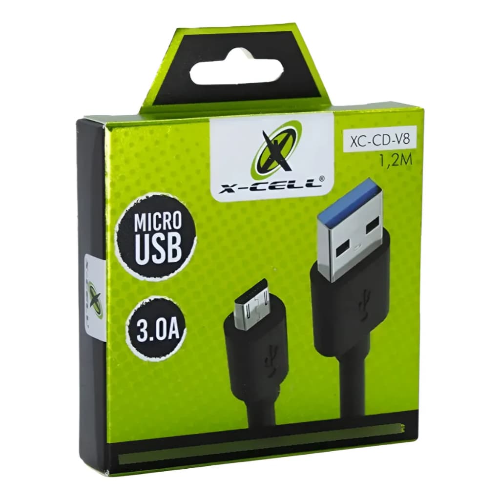 Cabo Carregador V8 Micro Usb 3.0 1,2m X Cell