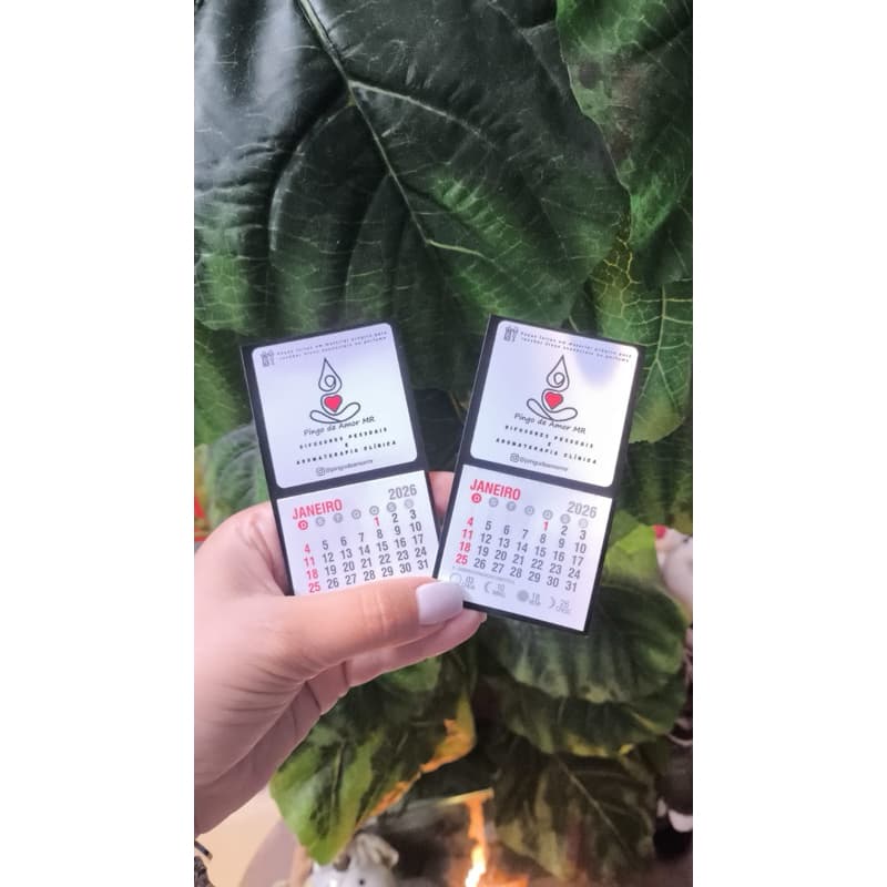 100 und mini calendário imã de geladeira - 2026