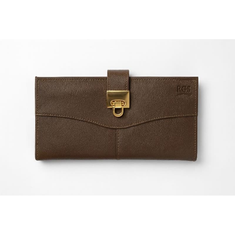Carteira em couro Grande Marrom