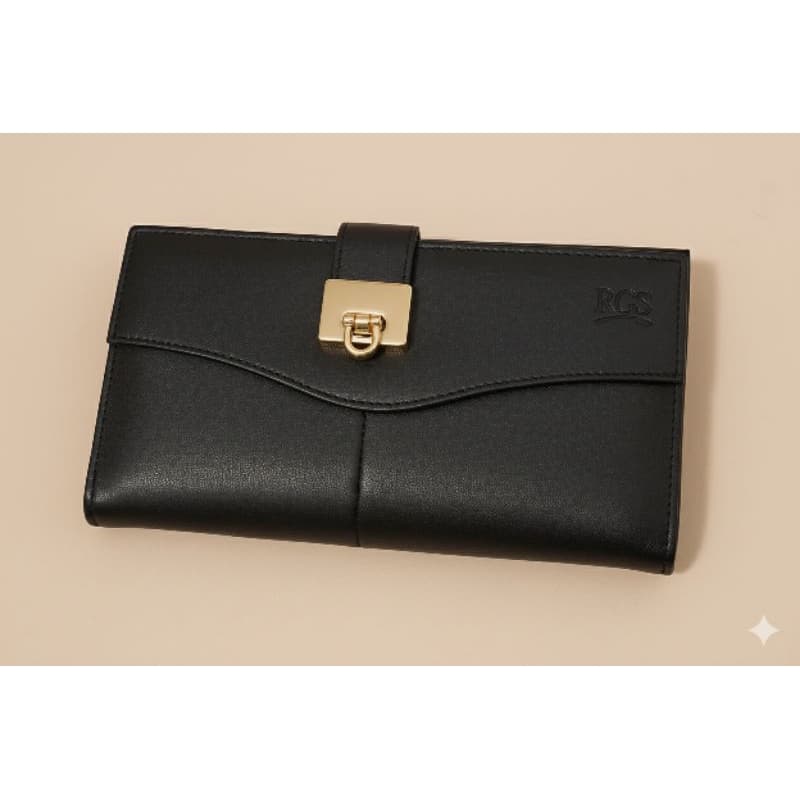 CARTEIRA FEMININA GRANDE EM COURO LEGITIMO