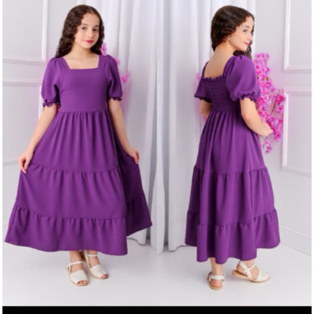 Vestido Longo manga princesa  infantil y juvenil material,dunha,suceso para vendas,linda,para natal