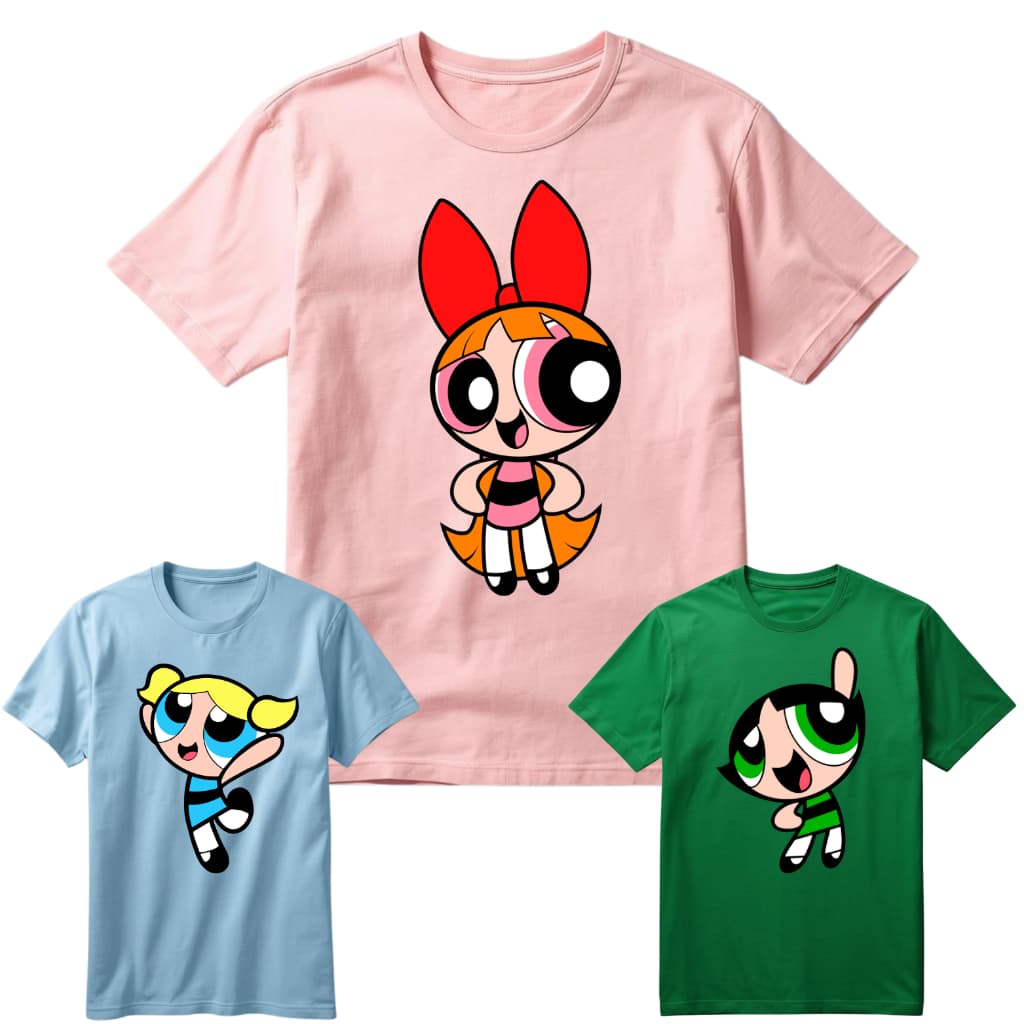 Camiseta Camisa Blusa Meninas Super Poderosas Florzinha Lindinha Docinho Estampada Infantil Algodão