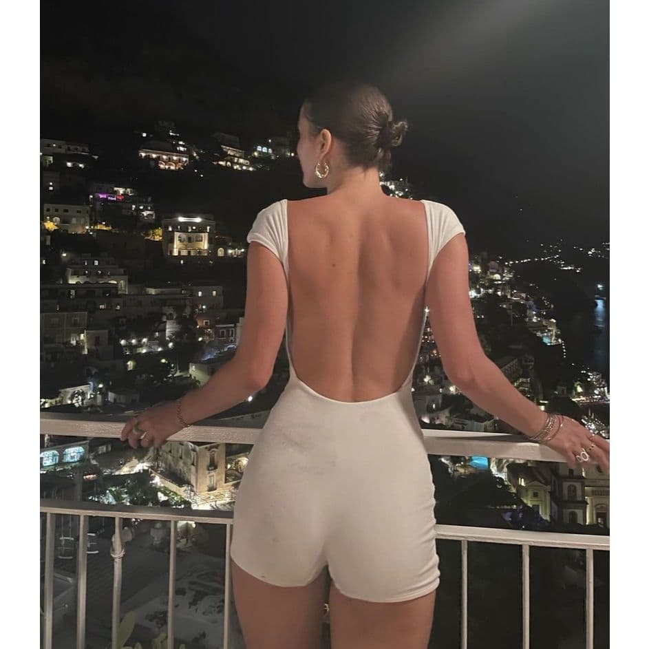 Macaquinho Costa Nua Manga Curta Treino Gringa Suplex Academia Fitness Blogueira