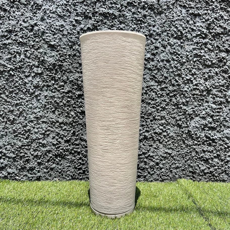 Vasos de polietileno para plantas decorativo Coluna Texturada Ibiza