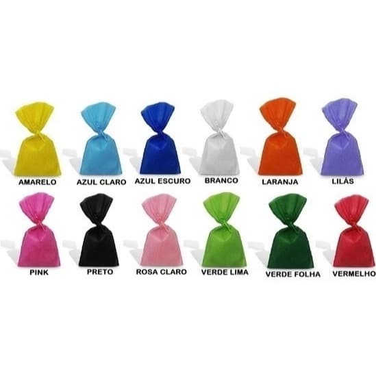 Saquinhos Sacolinhas TNT para lembrancinhas/presente 13x23cm com 10 unidades