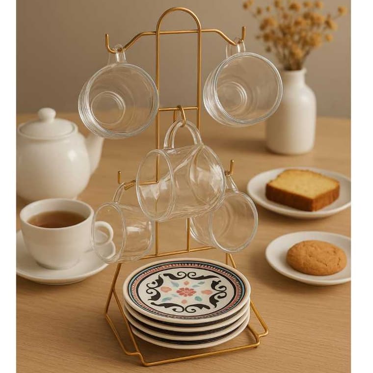 Suporte Porta Xícaras Ferro Aramado Vertical