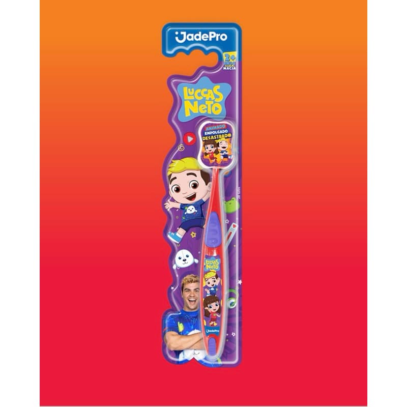 Escova Dental Luccas Neto Infantil Com Protetor JadePro