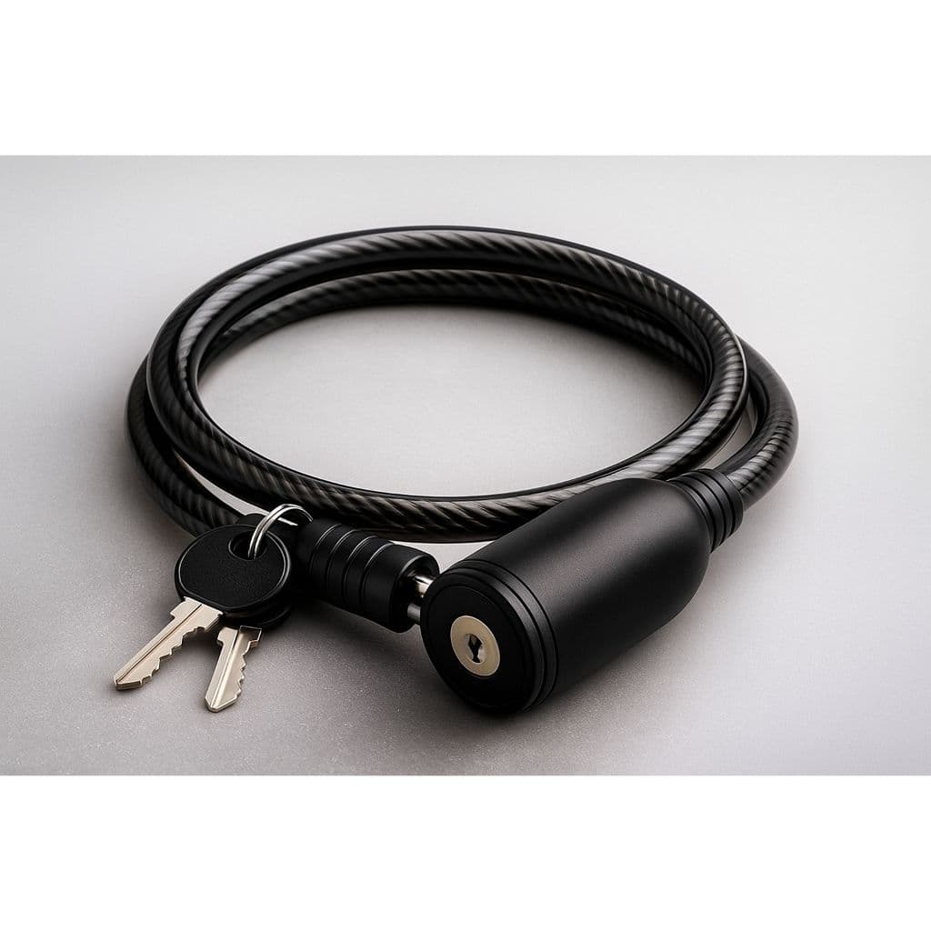 Corrente Cabo Cadeado Antifurto Moto Bicicleta Bike Segurança Portão Trava Anti Furto Cabo De Aço 7,5mmx65cm 2 Chaves Pr