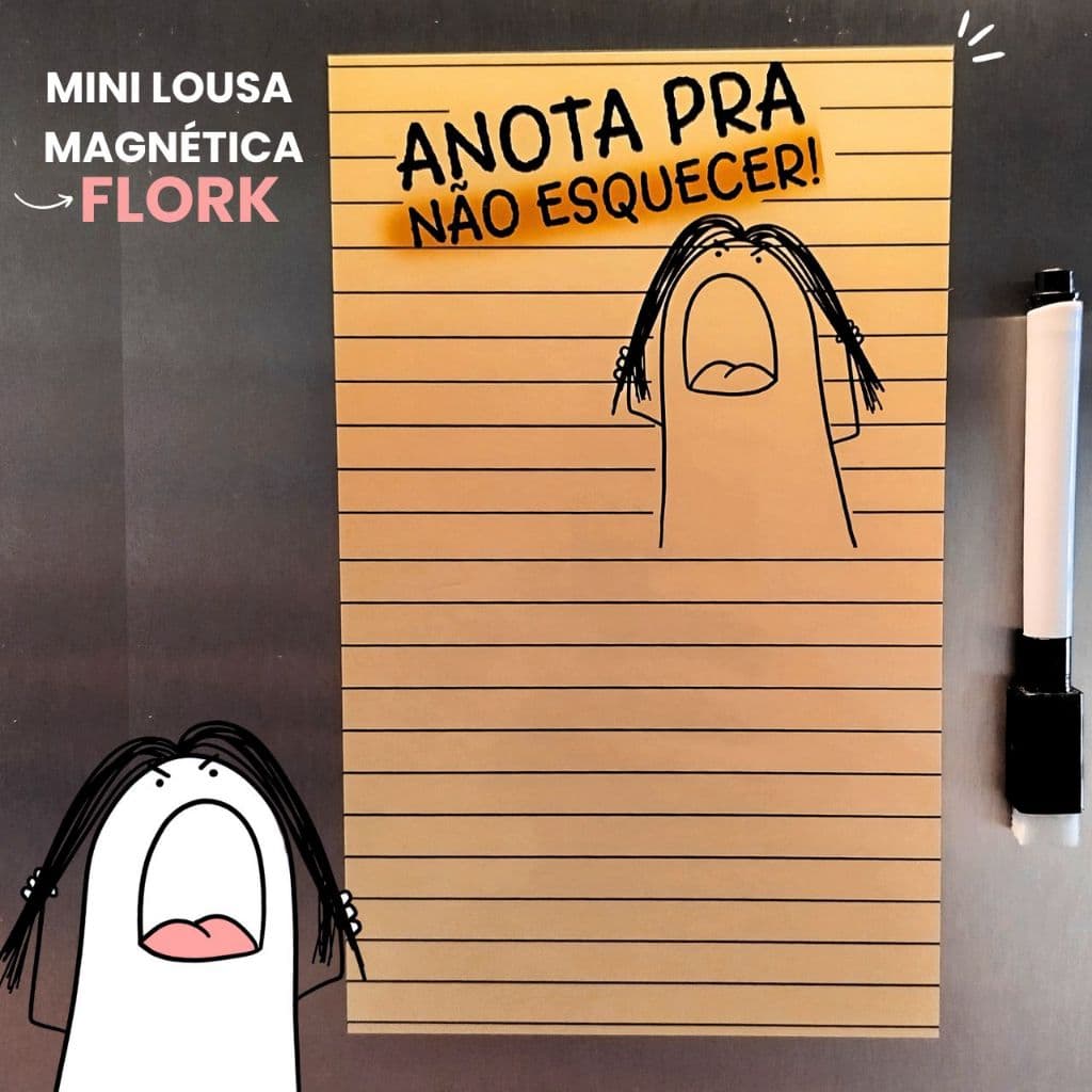 Lousa de Geladeira Magnética Divertido Lista de Compras Recados 12x19,5 cm Lembretes