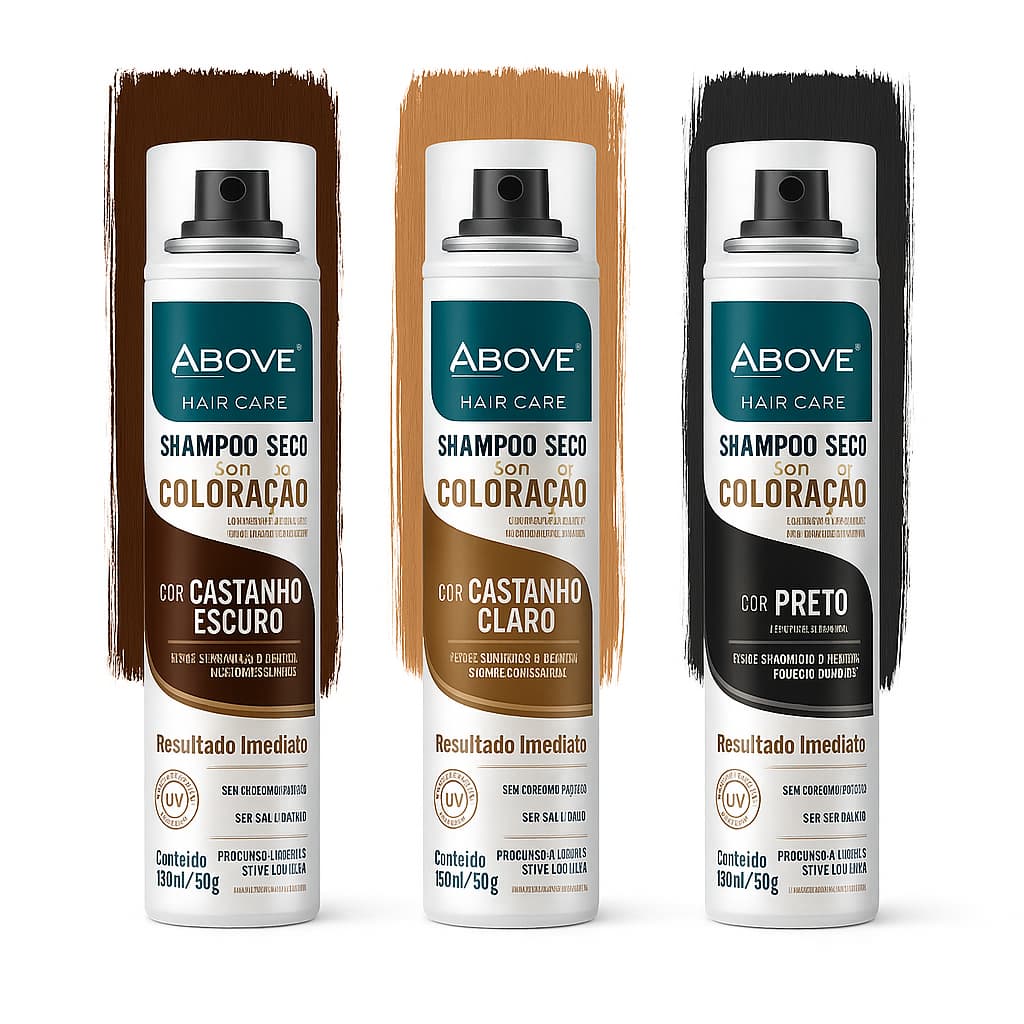 Shampoo a Seco com Coloração Above Disfarça Brancos e Reduz Oleosidade 150ml