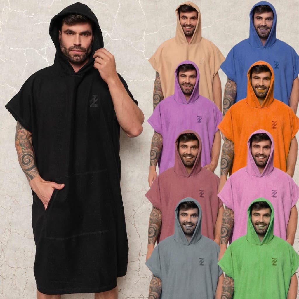 Poncho Classico Atoalhado Roupao Toalha Surf Natacao Adulto