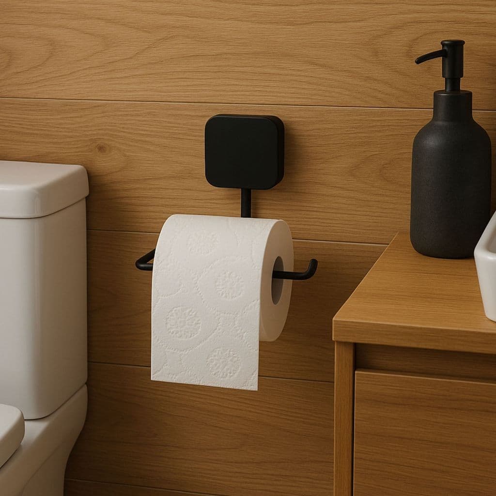 Suporte Organizador de Papel Higiênico Parede Fita Dupla Face 3M