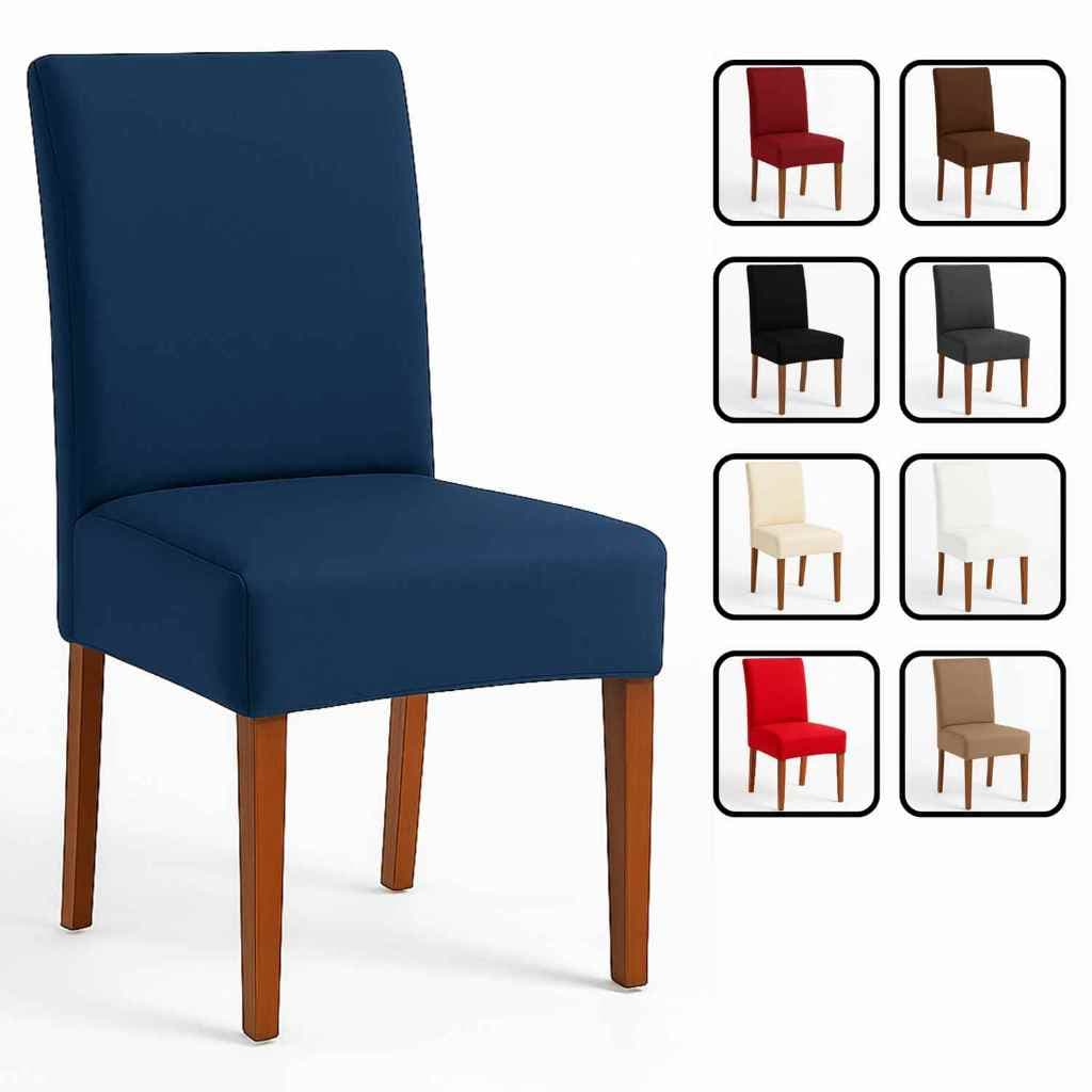 Capa De Cadeira Kit 4 e 6 Lugares Spandex Com Elástico Ajustavel