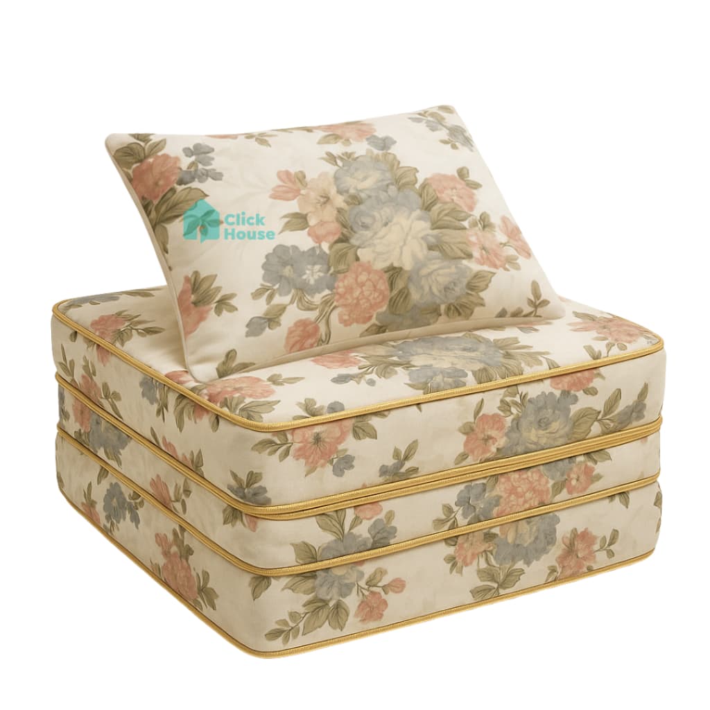 Puff Multiuso 3 Em 1 Colchão D20 Visita + Travesseiro Solteiro Vira Cama Ortobom