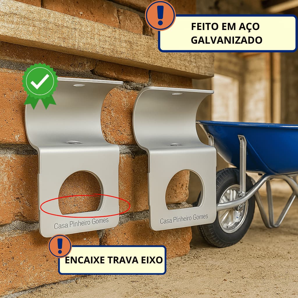 par Mancal para Eixo de Carrinho de Mão Carriola Instalação Roda