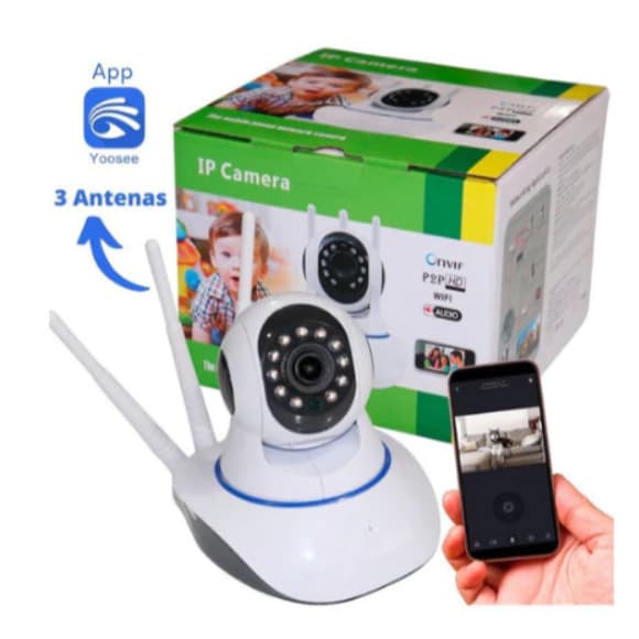 IP CÂMERA WIFI P2P HD COM ÁUDIO PARA CASA ALTOMEX AL-S380