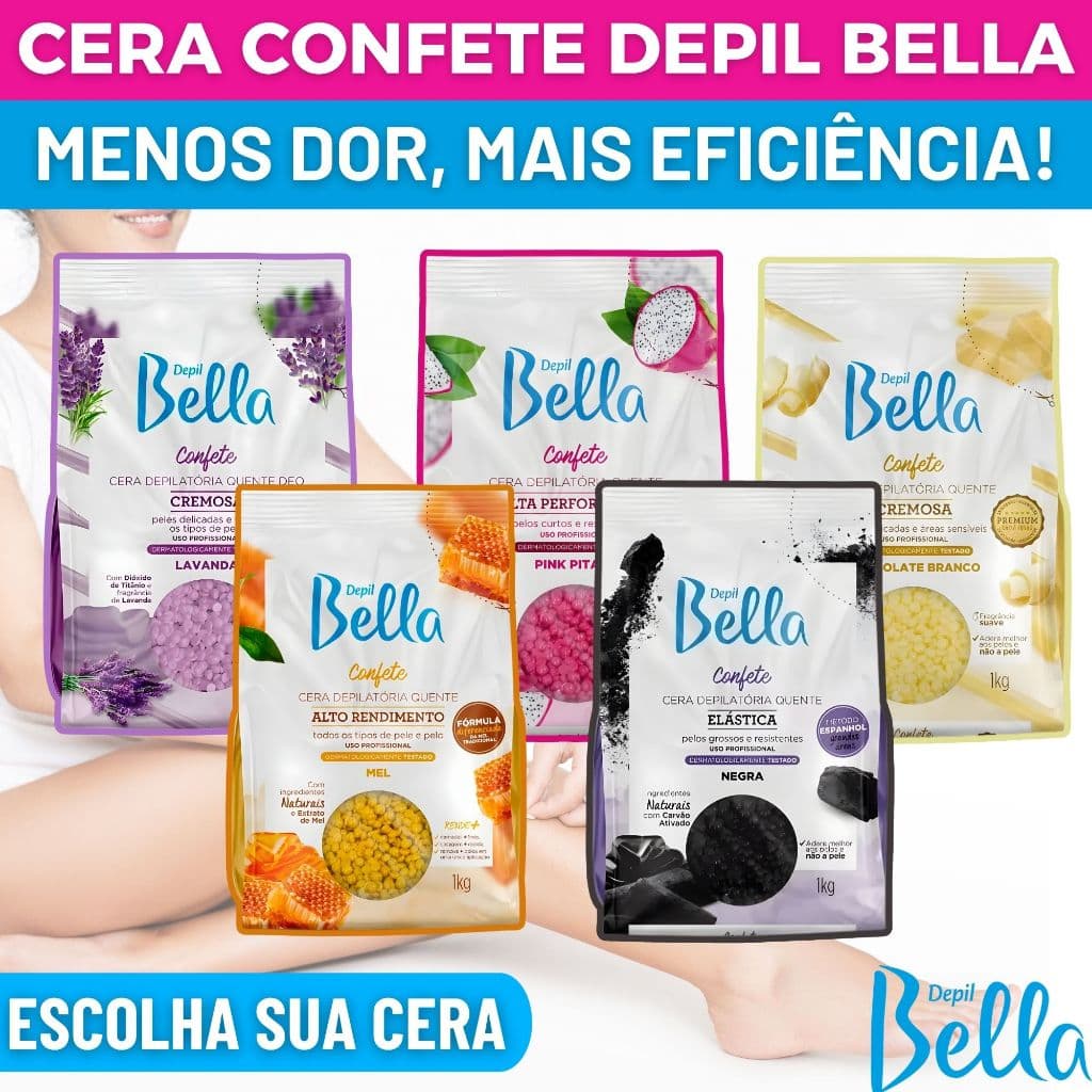 Cera Confete Depil Bella 250g ou 1kg Escolha o Modelo Cera Depilatória Quente