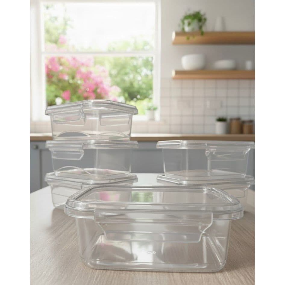 Kit 20 Marmita Potes 750ml com Travas Laterais BPA FREE - Alimentos organizadores de congelador